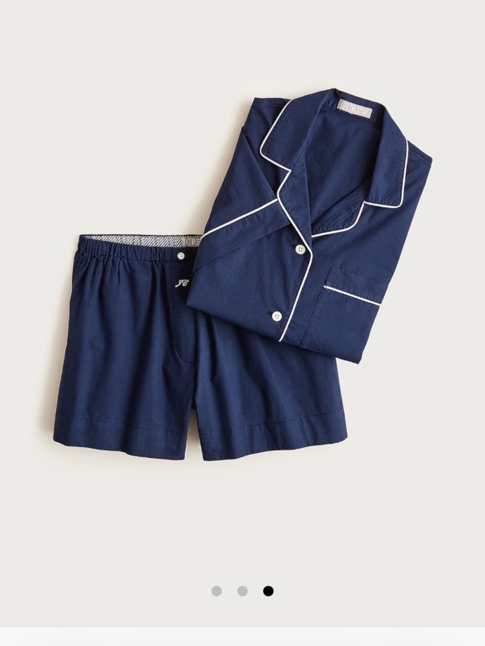 Pajama short set in end-on-end cotton - Picture 2 of 6